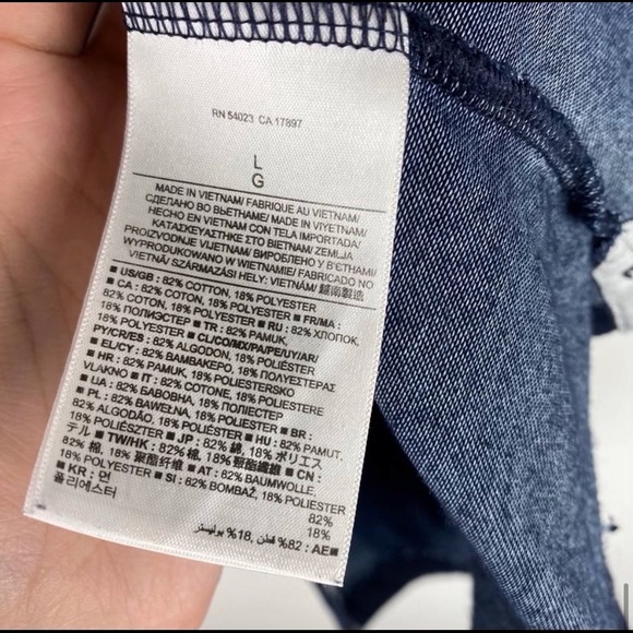 BANANA REPUBLIC Luxury Touch Blue Polo Shirt | L - Picture 8 of 9